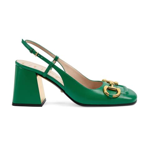 gucci green heels malika|Gucci slingbacks for sale.